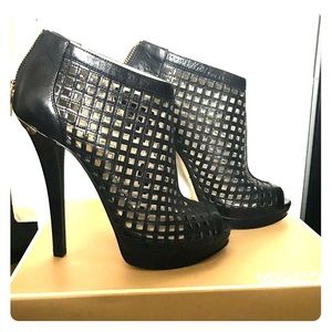 COPY - Michael Kors Black Cage Platform Heels SZ 9!!